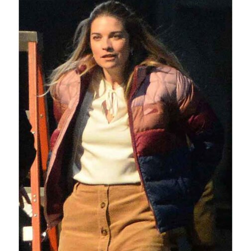 Annie Murphy Kevin Can F**k Himself Puffer Color Block Jacket - Image 10