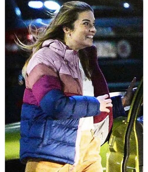 Annie Murphy Kevin Can F**k Himself Puffer Color Block Jacket - Image 9