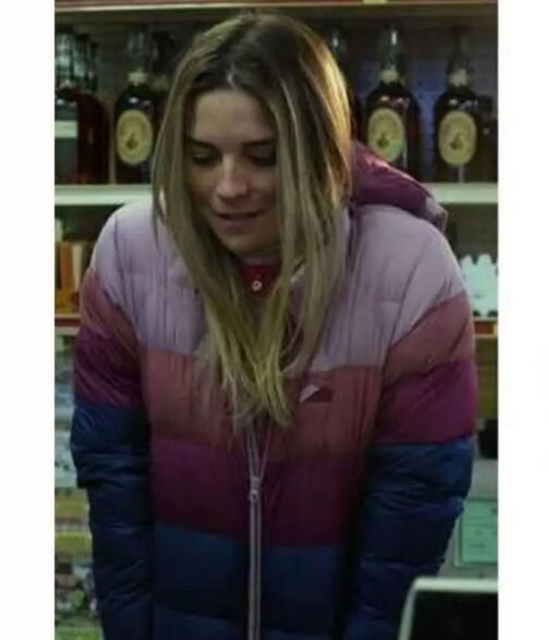 Annie Murphy Kevin Can F**k Himself Puffer Color Block Jacket - Image 15