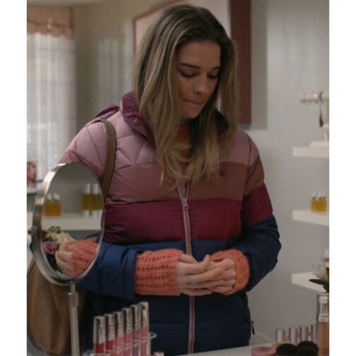Annie Murphy Kevin Can F**k Himself Puffer Color Block Jacket - Image 17