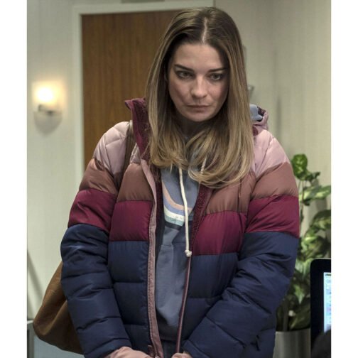 Annie Murphy Kevin Can F**k Himself Puffer Color Block Jacket - Image 2