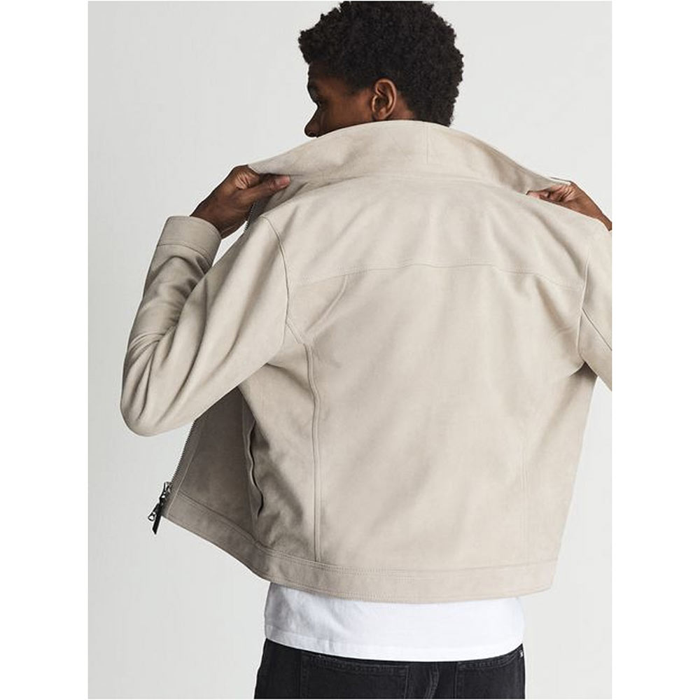 Claim to Fame Kevin Jonas Trucker Suede Leather Jacket - Image 3