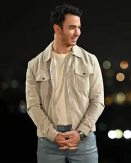 Claim to Fame Kevin Jonas Trucker Suede Leather Jacket
