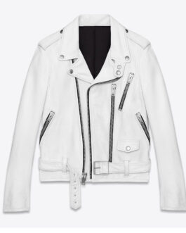Khloe Kardashian KUWTK White Leather Jacket