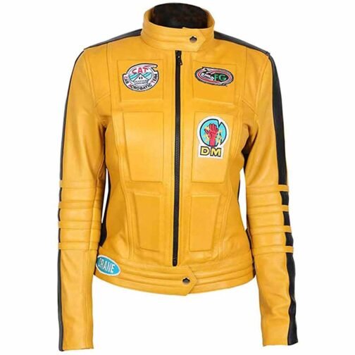 Uma Thurman Kill Bill Yellow Leather Jacket