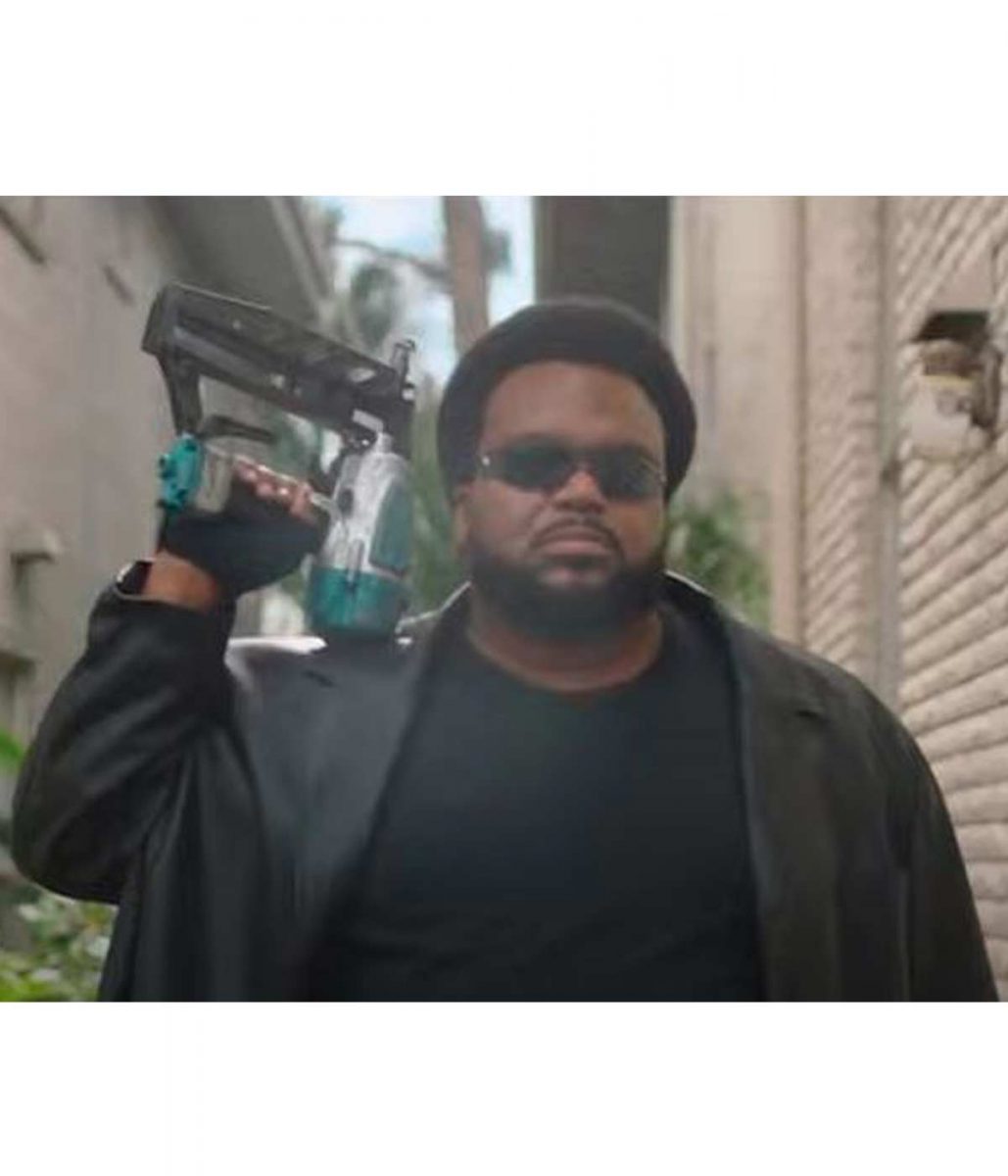 Craig Robinson Killing It Black Leather Blazer - Image 6