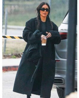 Saint’s Soccer Game Kim Kardashian Fur Coat