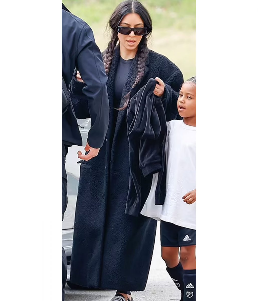 Saint’s Soccer Game Kim Kardashian Fur Coat - Image 3