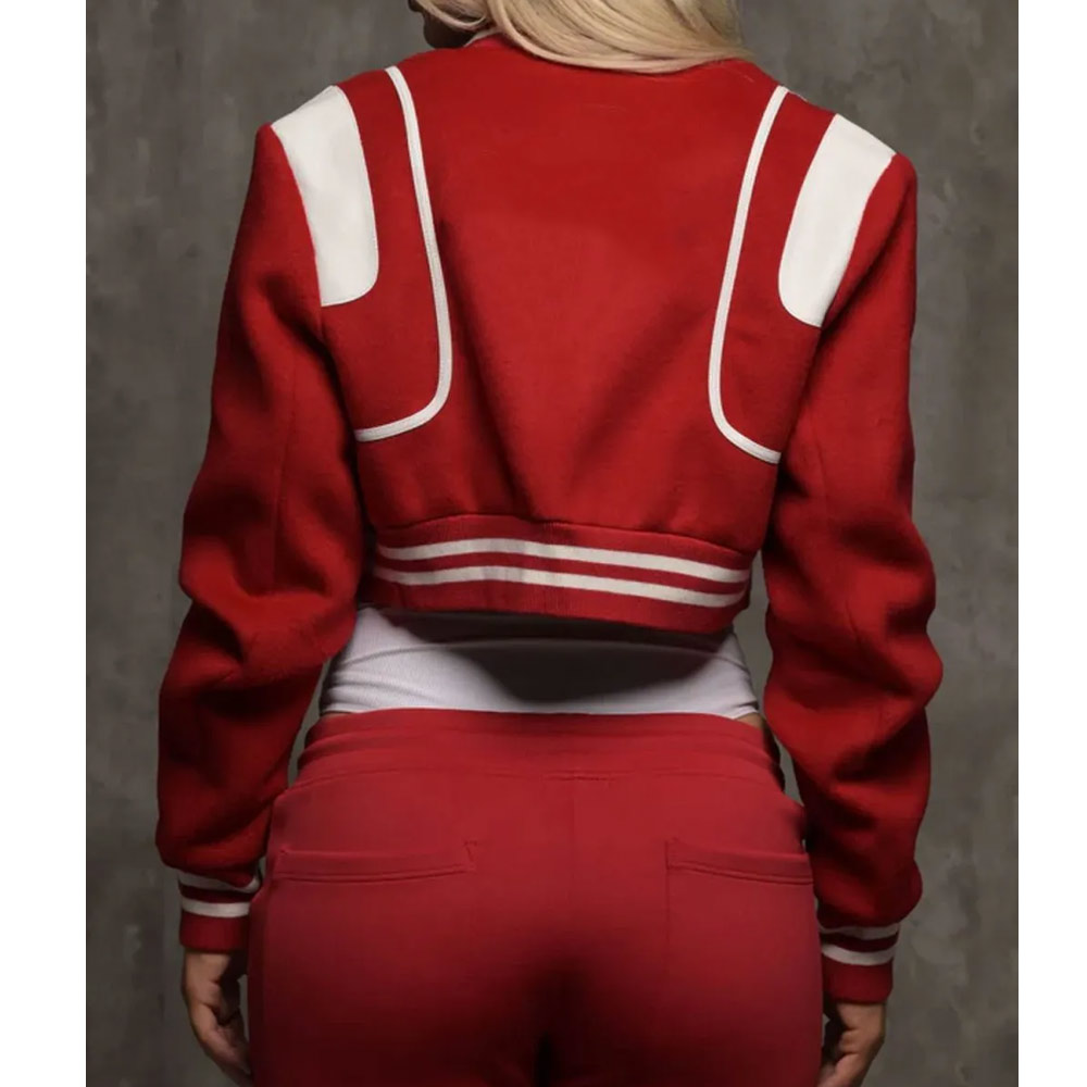 Kold X Windy Nijah Brenea Cropped Varsity Jacket - Image 3