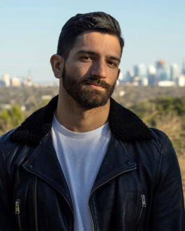 Kris Kelkar Swiping America Leather Jacket