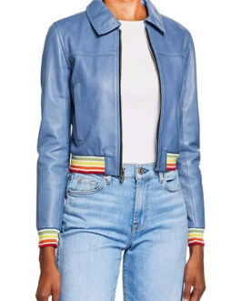 Evil S02 Katja Herbers Blue Leather Jacket