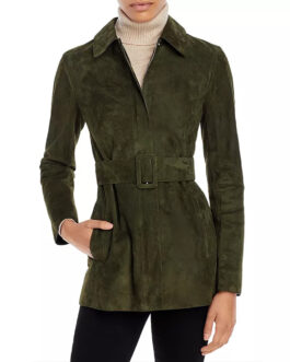 Evil S02 Katja Herbers Green Suede Jacket