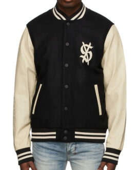 Ksubi King Varsity Black and Cream Jacket