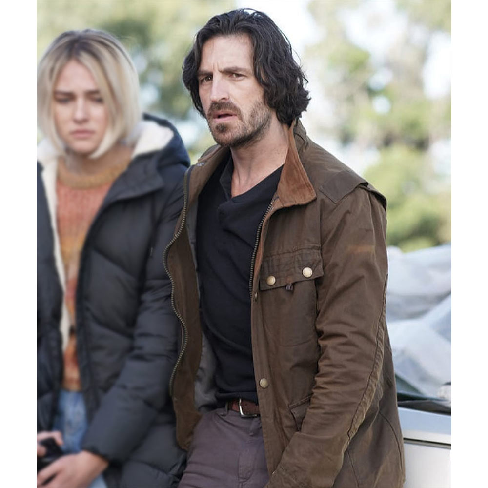 Eoin Macken La Brea Season 2 Brown Cotton Jacket - Image 2