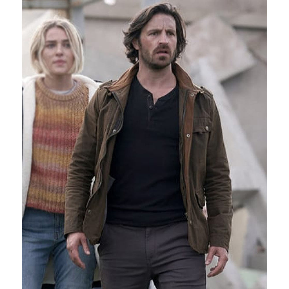 Eoin Macken La Brea Season 2 Brown Cotton Jacket - Image 5