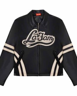 La Fam Retro Varsity Leather Jacket
