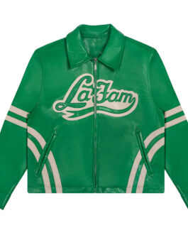 La Fam Retro Varsity Leather Jacket