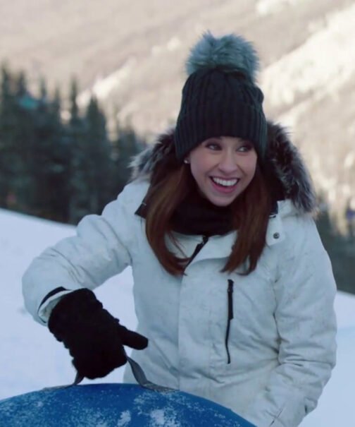 Winter in Vail Lacey Chabert White Parka - Image 3