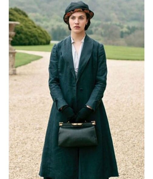Downton Abbey A New Era Laura Carmichael Green Wool Coat