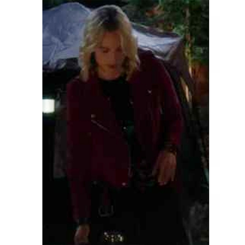 Last Man Standing S09 Molly Ephraim Red Suede Jacket - Image 2