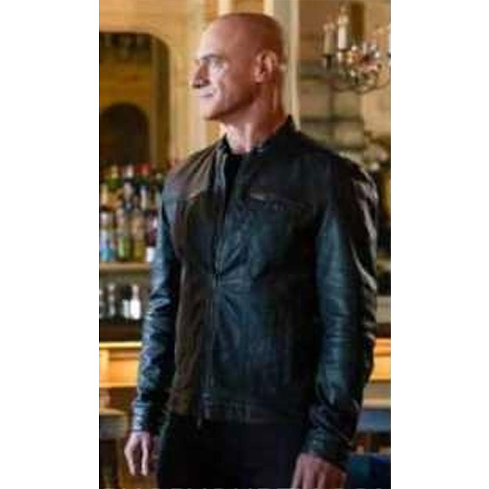 Law & Order S03 Christopher Meloni Leather Jacket - Image 4