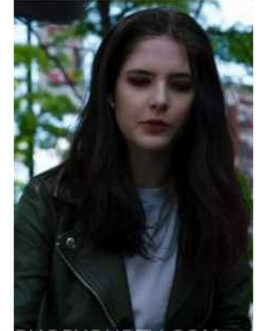 Law & Order Organized Crime Ainsley Seiger Green Leather Jacket