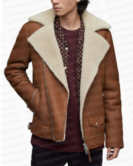 Dark Matter Dayo Okeniyi Shearling Leather Jacket