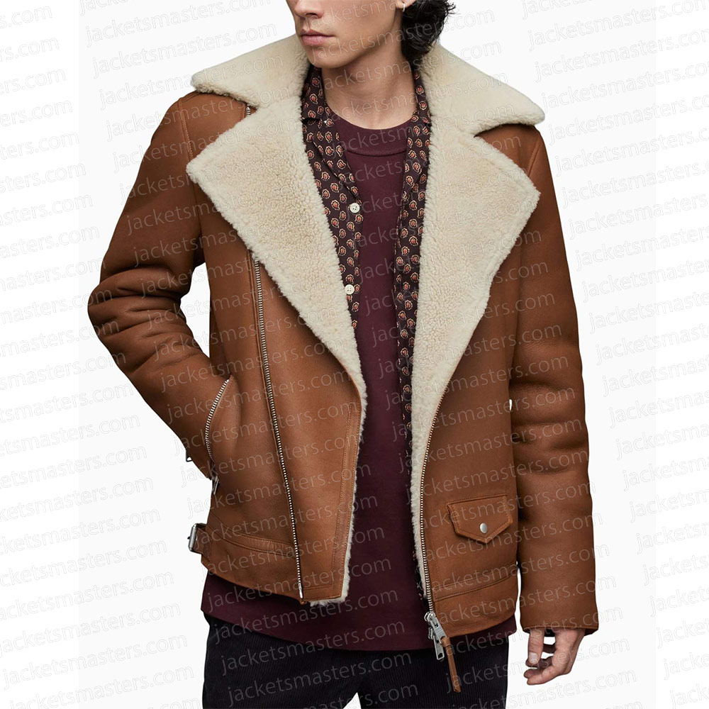 Dark Matter Dayo Okeniyi Shearling Leather Jacket