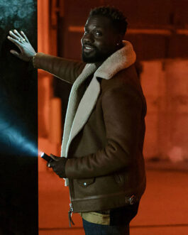 Dark Matter Dayo Okeniyi Shearling Leather Jacket