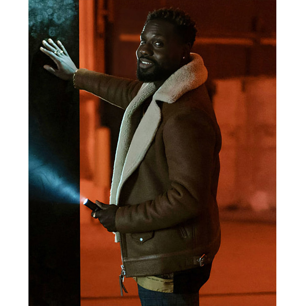 Dark Matter Dayo Okeniyi Shearling Leather Jacket - Image 2