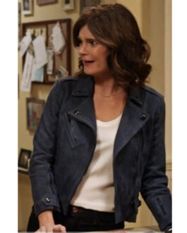 Life in Pieces Betsy Brandt Suede Jacket