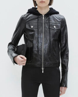 Roswell New Mexico Jeanine Mason Hooded Leather Jacket