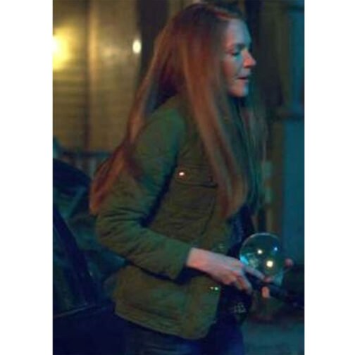 Locke & Key Darby Stanchfield Downtown Quilted Green Jacket - Image 2