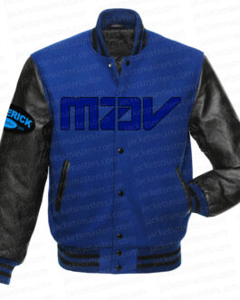 Logan Paul Blue and Black Varsity Jacket