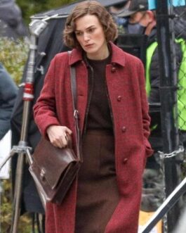 Boston Strangler Keira Knightley Burgundy Coat