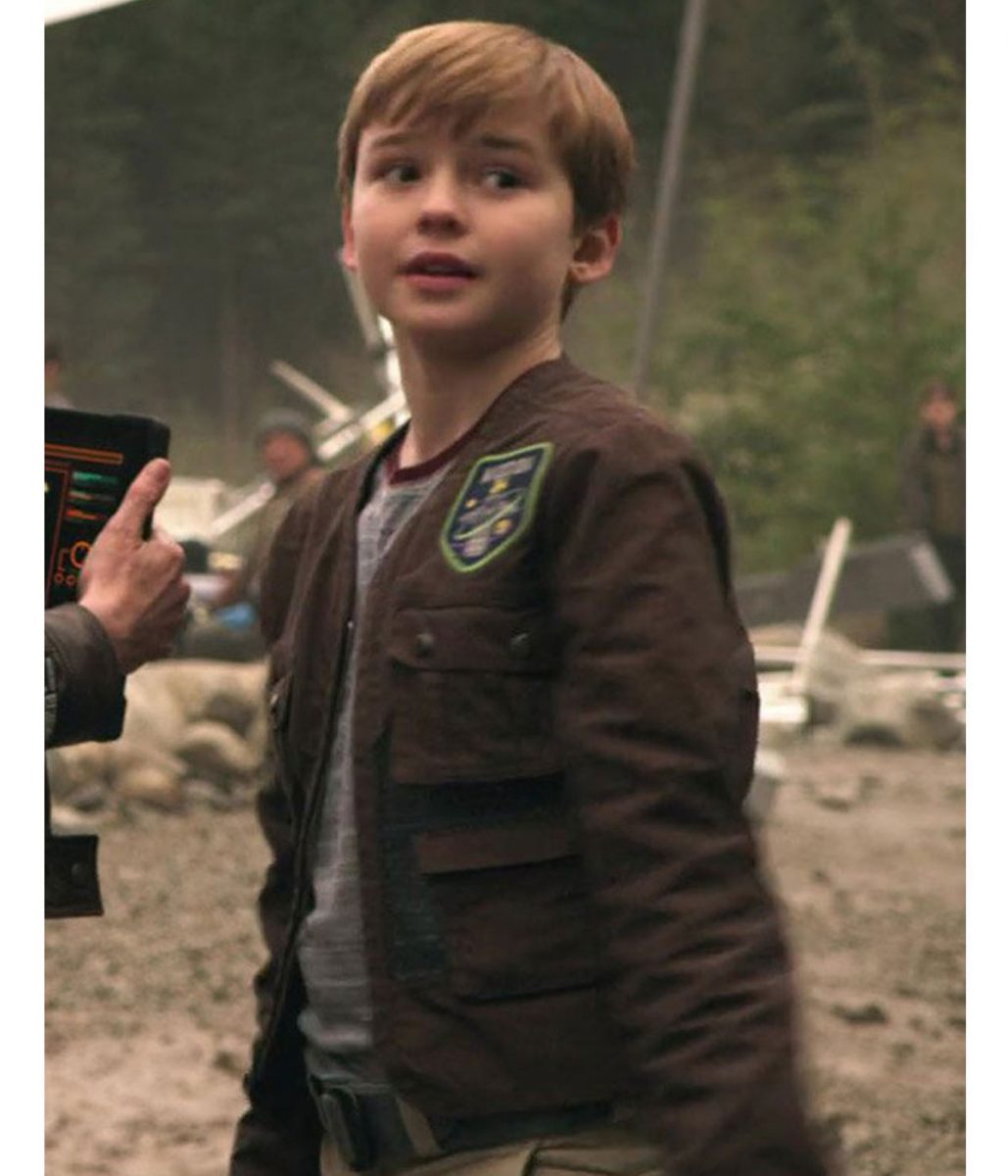 Maxwell Jenkins Lost in Space Brown Cotton Jacket - Image 5