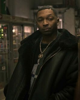 Power Book III Malcolm M. Mays Shearling Black Jacket