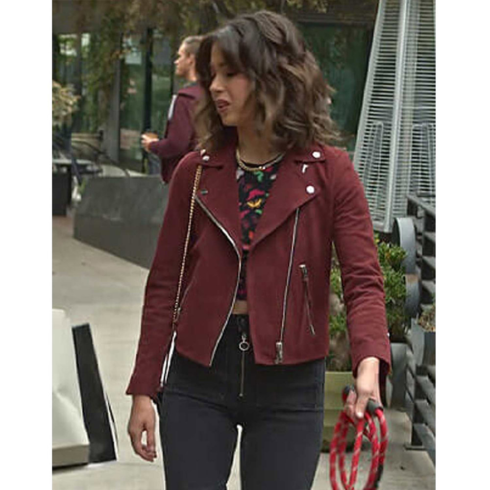 Maggie Nichole Sakura Red Suede Jacket - Image 7