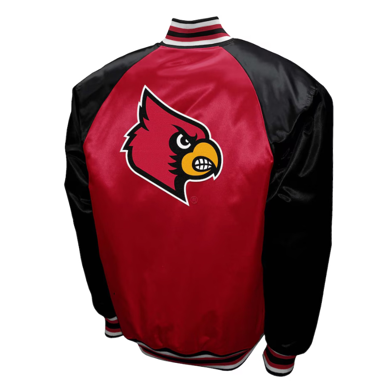 Louisville Cardinals The Game Red Satin Jacket - Image 2