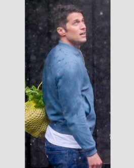 Lucas Bravo Emily in Paris Season 02 Bomber Blue Jacket