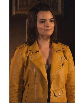 Lucifer S06 Brianna Hildebrand Yellow Leather Jacket