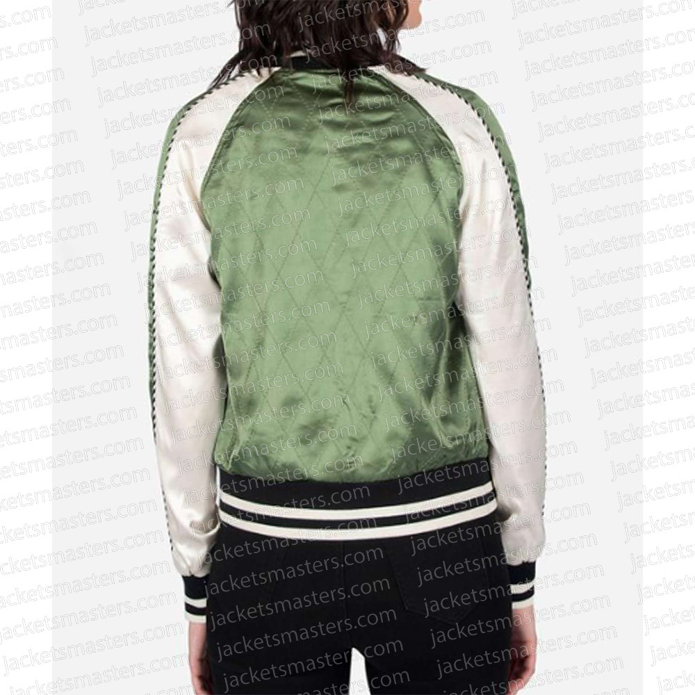 Charmed Lucy Barrett Green Bomber Jacket - Image 4