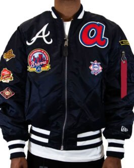 Atlanta Braves MA-1 Navy Bomber Jacket