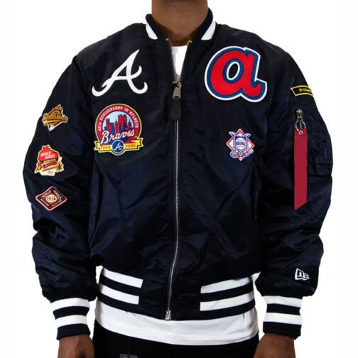 Atlanta Braves MA-1 Navy Bomber Jacket