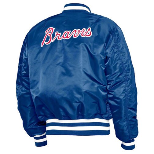 Atlanta Braves MA-1 Navy Bomber Jacket - Image 13