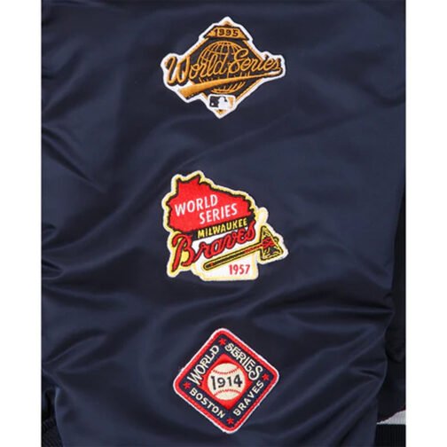 Atlanta Braves MA-1 Navy Bomber Jacket - Image 16