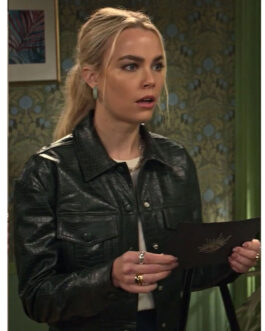 Maggie Rebecca Rittenhouse Cropped Leather Jacket