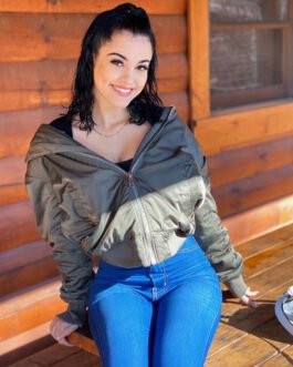 Malu Trevejo Green Hooded Jacket
