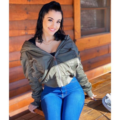 Malu Trevejo Green Hooded Jacket