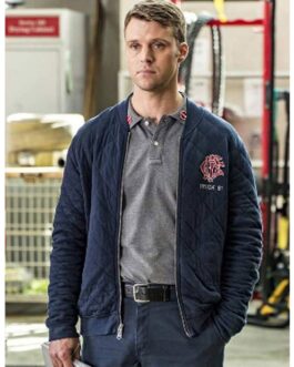 Jesse Spencer Chicago Fire Quilted Blue Jacket